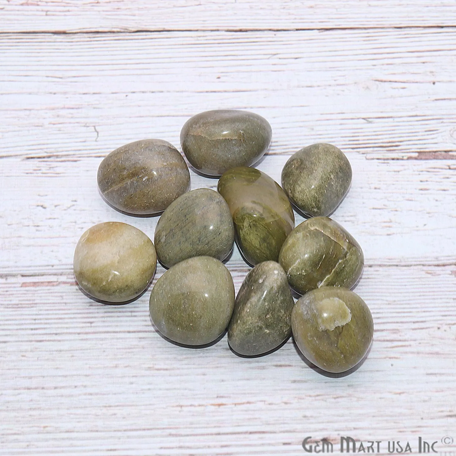 3.53oz Lot Light Green Agate Tumbled Reiki Healing Metaphysical Beach Spiritual Gemstone