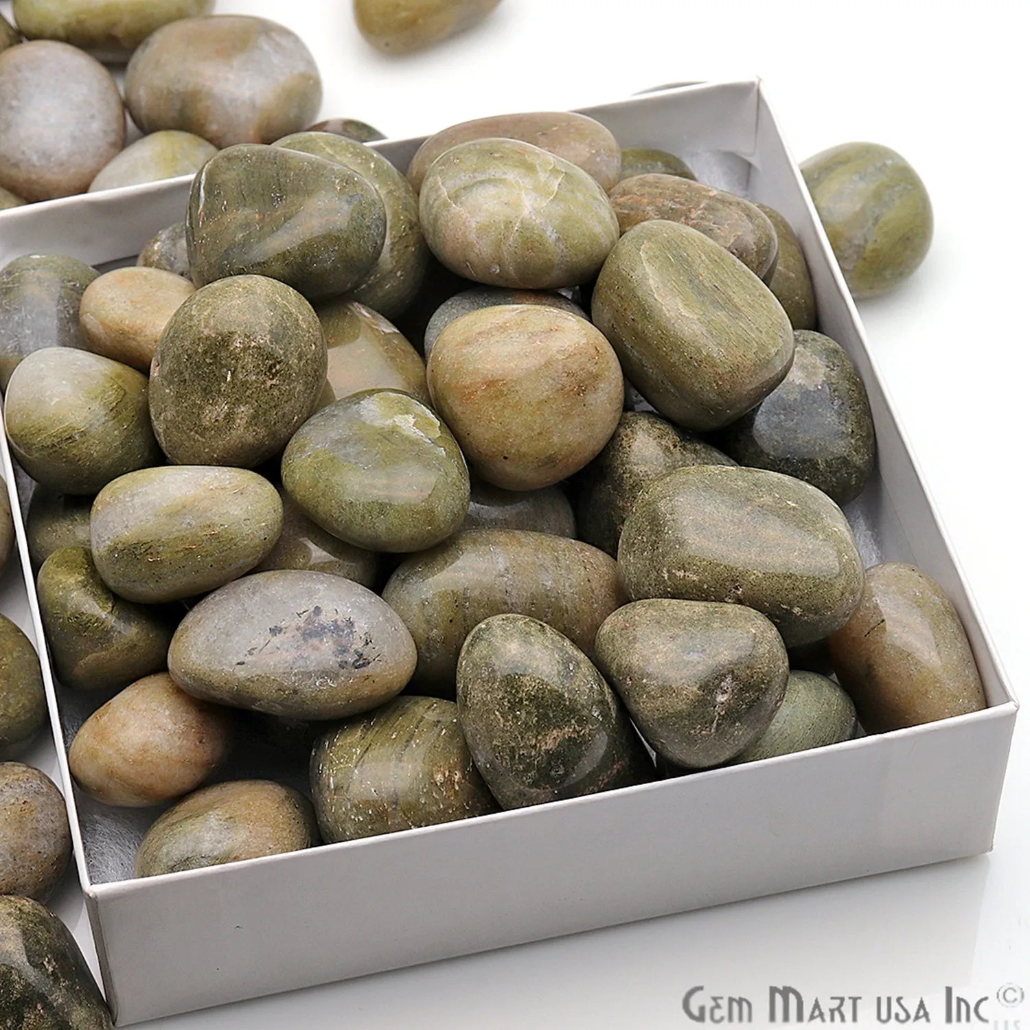 3.53oz Lot Light Green Agate Tumbled Reiki Healing Metaphysical Beach Spiritual Gemstone