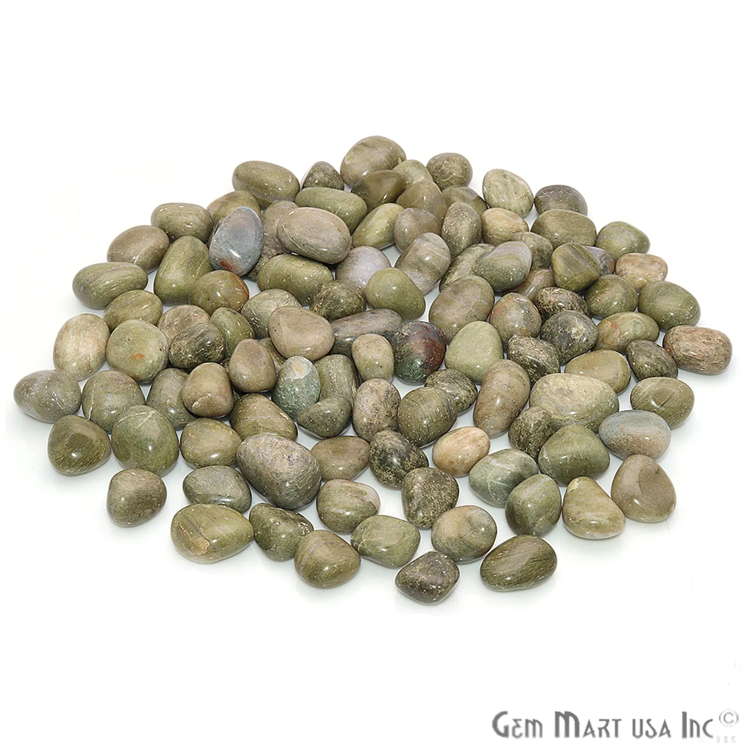 3.53oz Lot Light Green Agate Tumbled Reiki Healing Metaphysical Beach Spiritual Gemstone