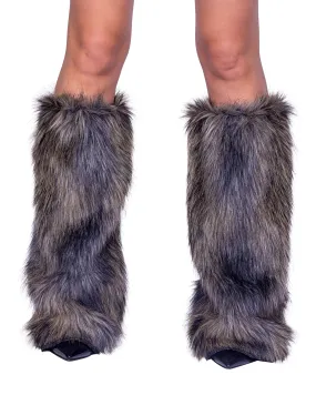 6353 - Pair of Faux Fur Wolf Leg Warmers