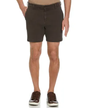 7 Stretch Dyed Solid Twill Short