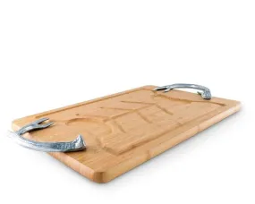 Aluminum Antler Handled Carving Board