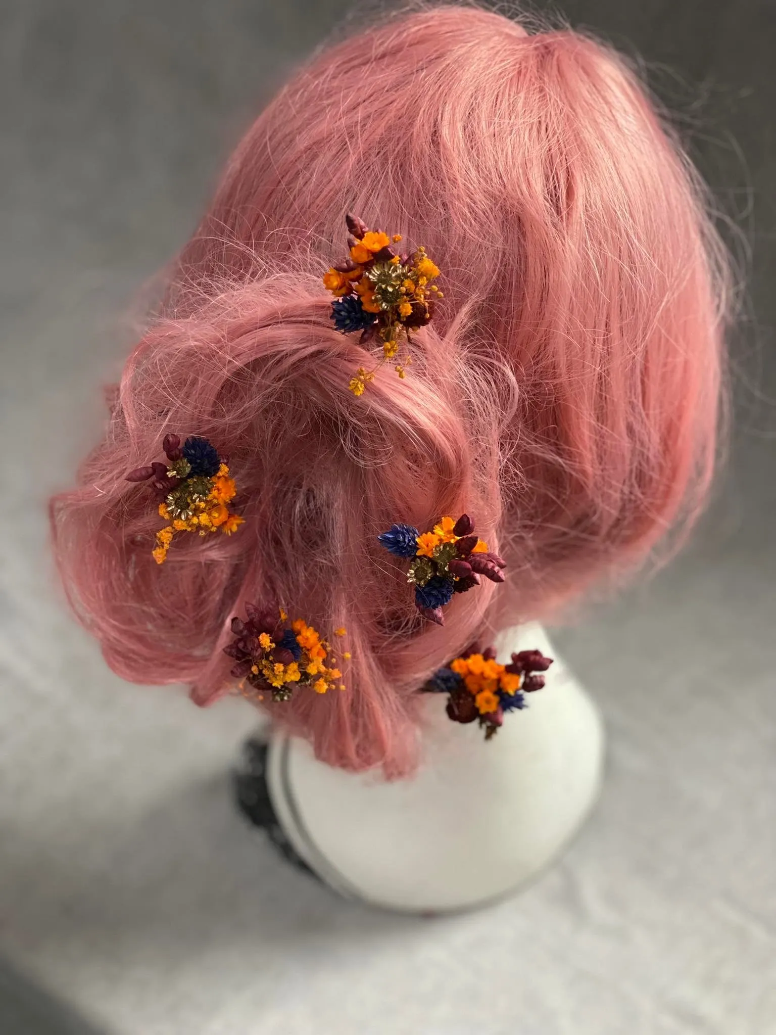 Autumn wedding hairpins