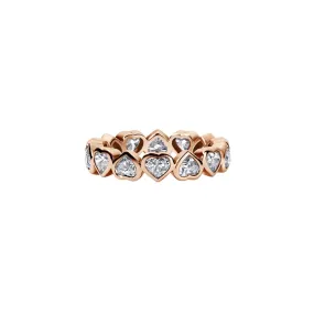 Bezel Set Heart Up/Down Eternity Band 2.63ct