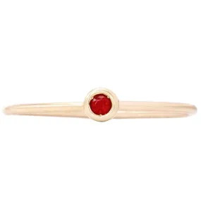 Birthstone Stacking Ring With Garnet