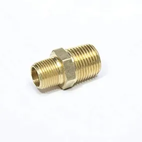 Brass Fitting - Male NPT Hex Nipple