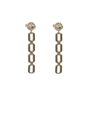 Brick Link Chain Earrings