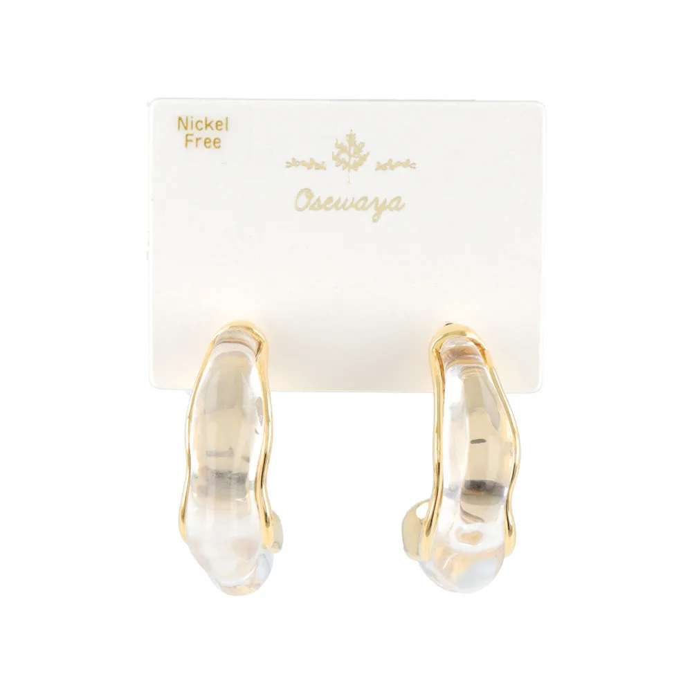 C-Shaped Acrylic Earrings