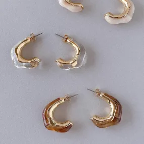 C-Shaped Acrylic Earrings