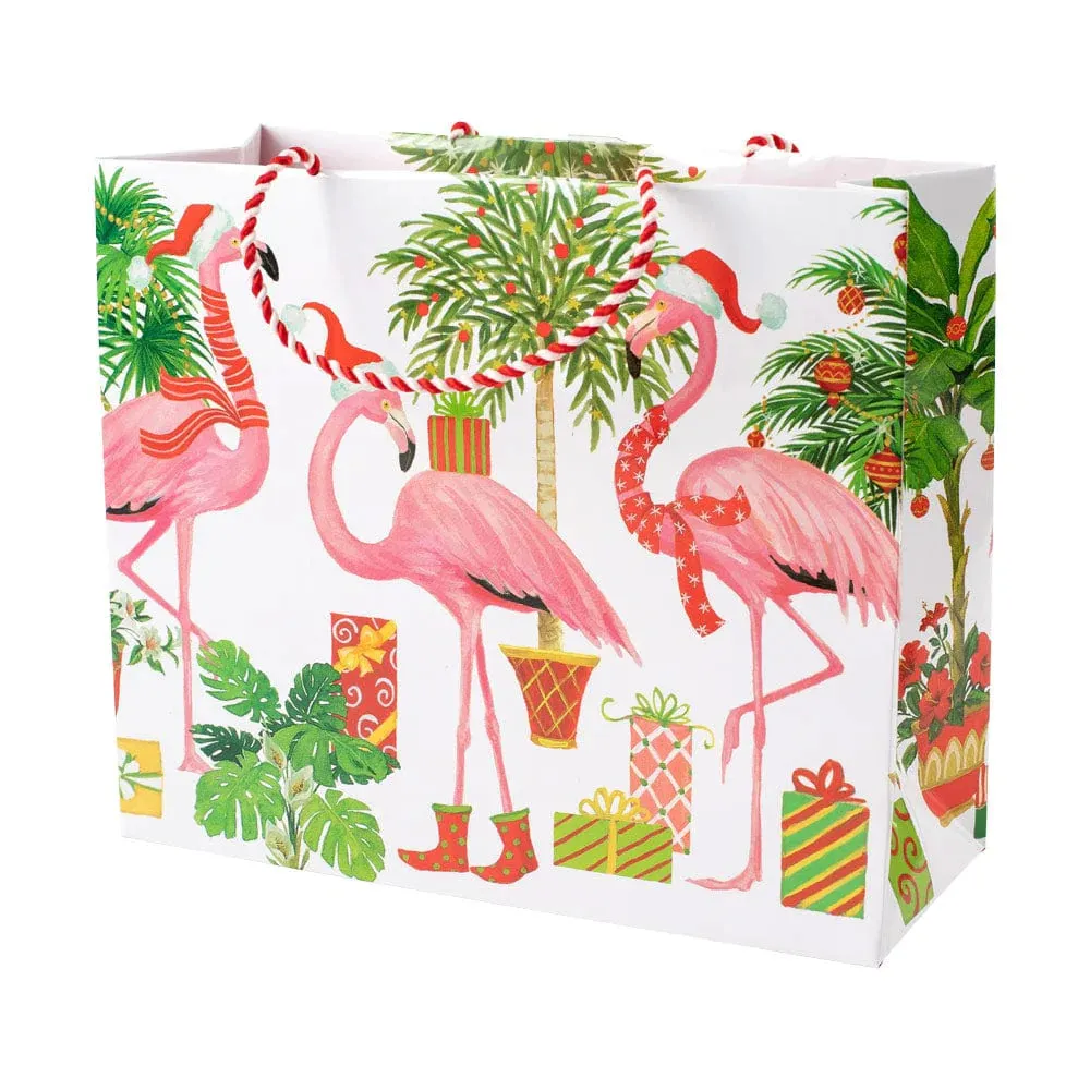 Christmas Flamingo Gift Bags