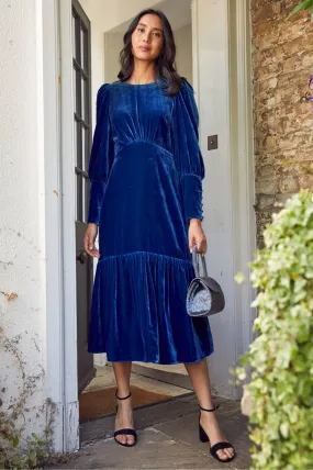 Esmee Velvet Dress | Blue Sapphire