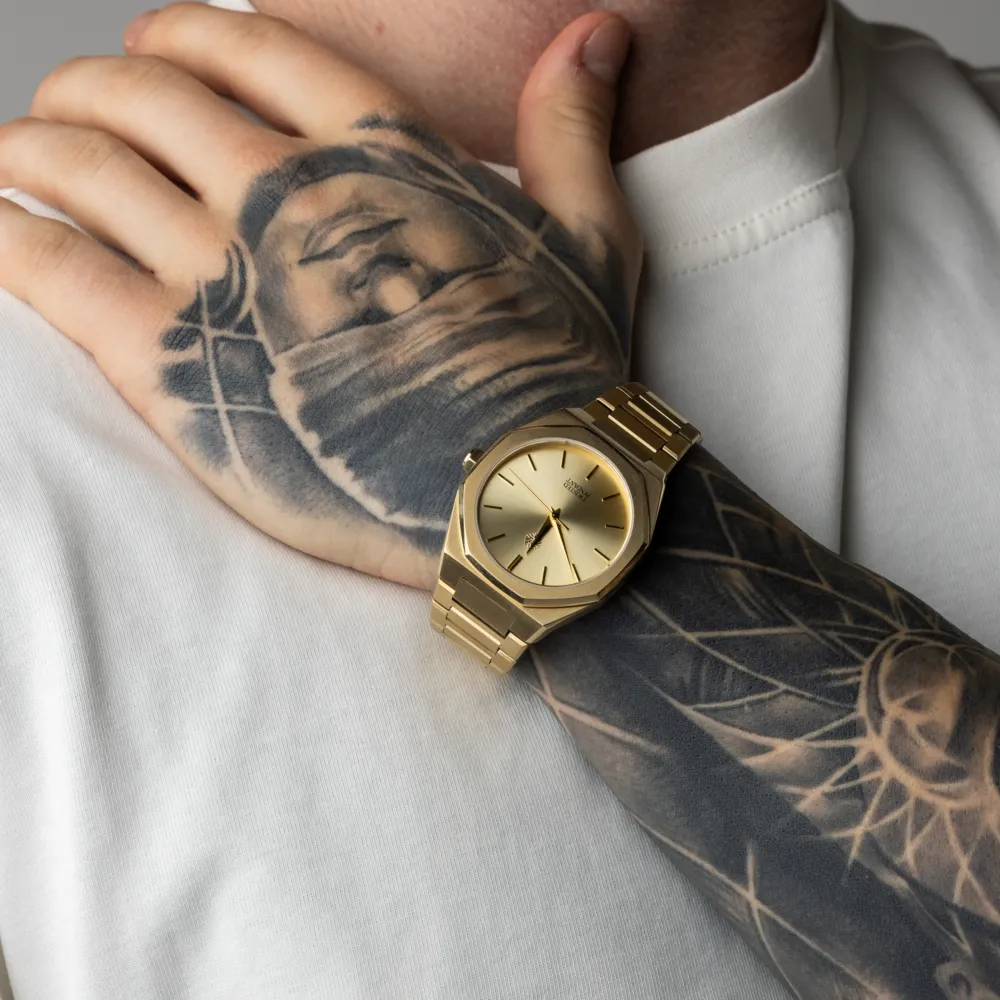 Gold Stainless Steel Watch