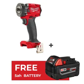 Milwaukee 2854-20 M18 FUEL 3/8 Compact Impact Wrench   5ah Battery