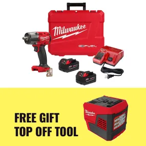 Milwaukee 2962-22R 1/2 in Mid-Torque Cordless Impact Wrench Kit   Free Gift