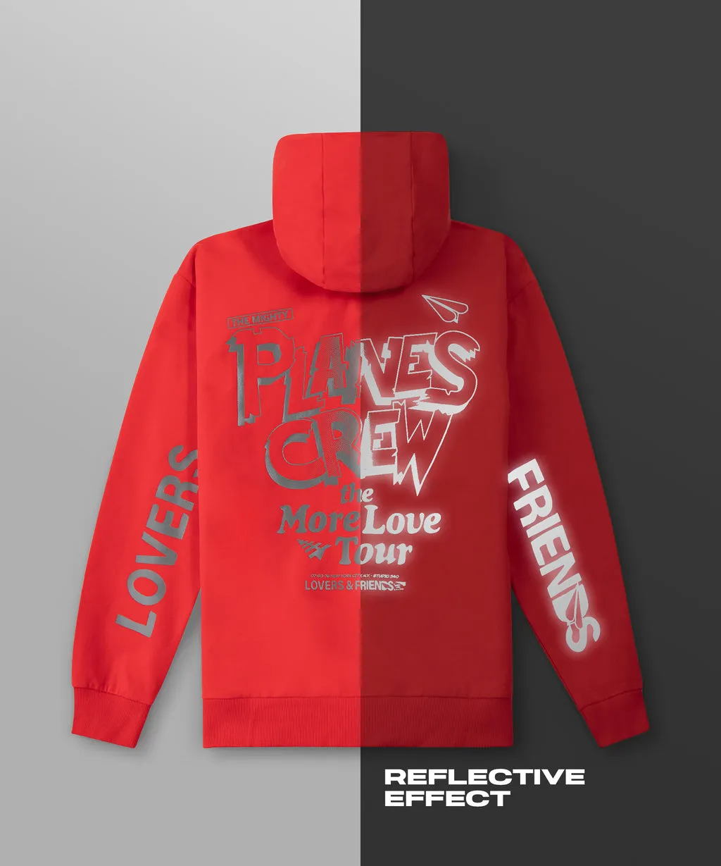 Paper Plane - More Love Tour Hoodie - Coral Red