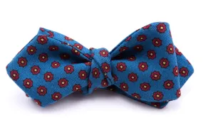 Petrol Blue Macclesfield Neats Silk Bow Tie