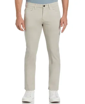 Slim Fit Dyed Solid Twill Five Pocket Pant