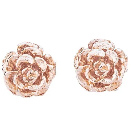 Small Tea Rose Stud Earrings