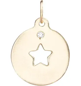 Star Cutout Charm with Diamond