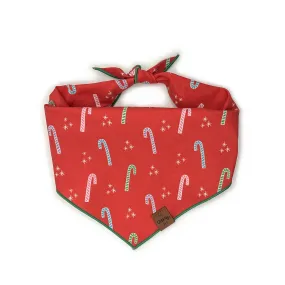 The Cheery Pet - Candy Canes Dog Bandana, Medium