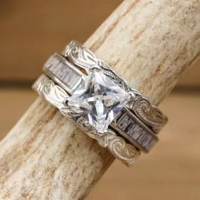 The Grand Kenai Silver Falls Wedding Set